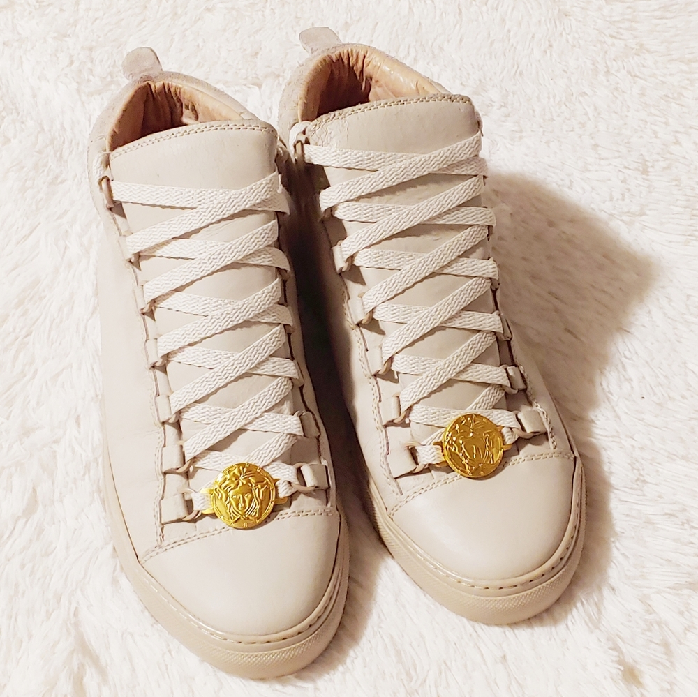 Balenciaga Arena Ecru High Tops SZ 42